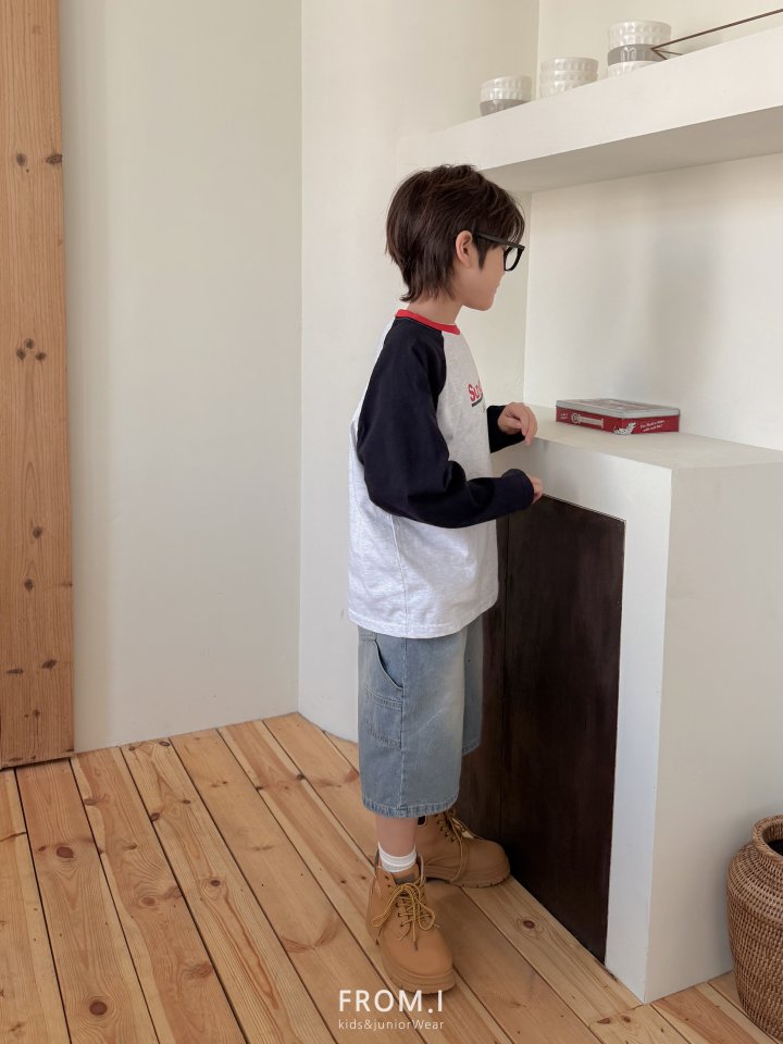 From I - Korean Children Fashion - #prettylittlegirls - Carpenter Half Denim Pants - 7