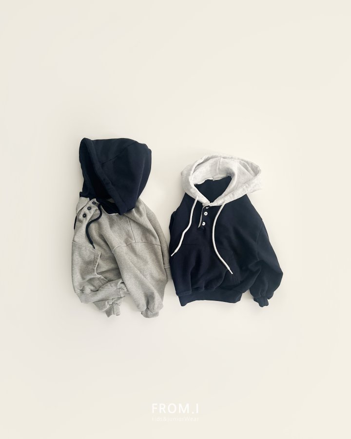 From I - Korean Children Fashion - #prettylittlegirls - Button Color Hoodie - 12
