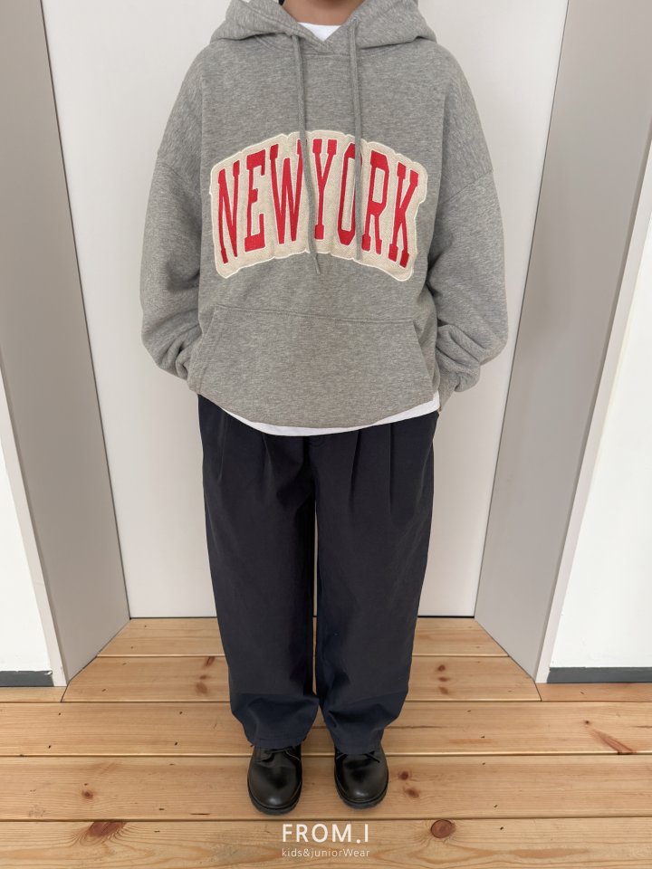 From I - Korean Children Fashion - #stylishchildhood - New York Patch Embroidery Hoodie - 6