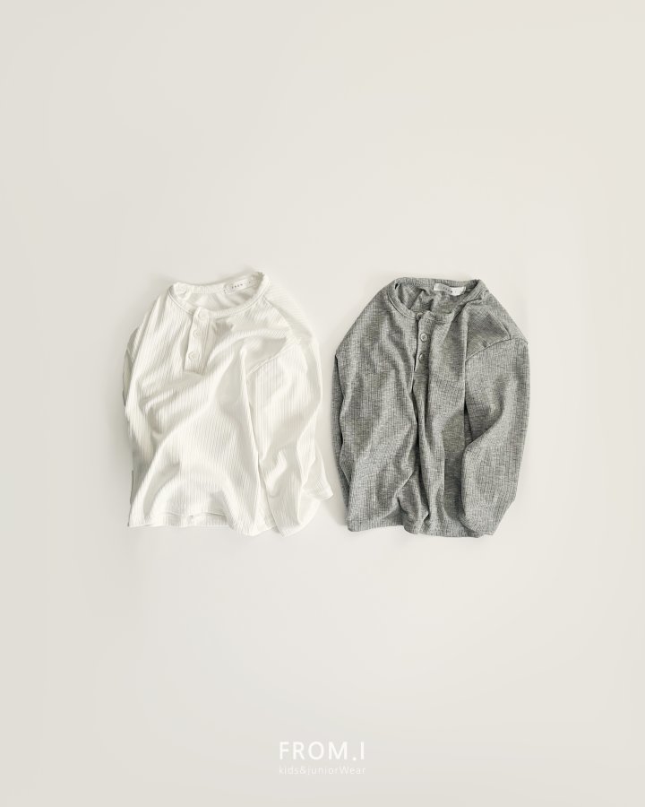 From I - Korean Children Fashion - #todddlerfashion - Henley Neck Tee
