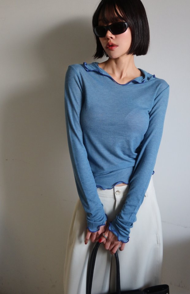 Gentle B - Korean Women Fashion - #momslook - Base Ribbed Tee - 12