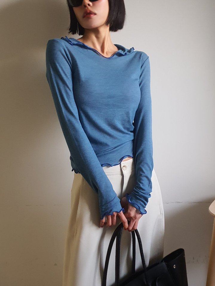 Gentle B - Korean Women Fashion - #momslook - Base Ribbed Tee - 8