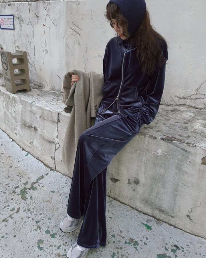 Gentle B - Korean Women Fashion - #momslook - Velour Pants - 8