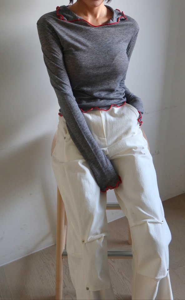 Gentle B - Korean Women Fashion - #restrostyle - Base Ribbed Tee - 4
