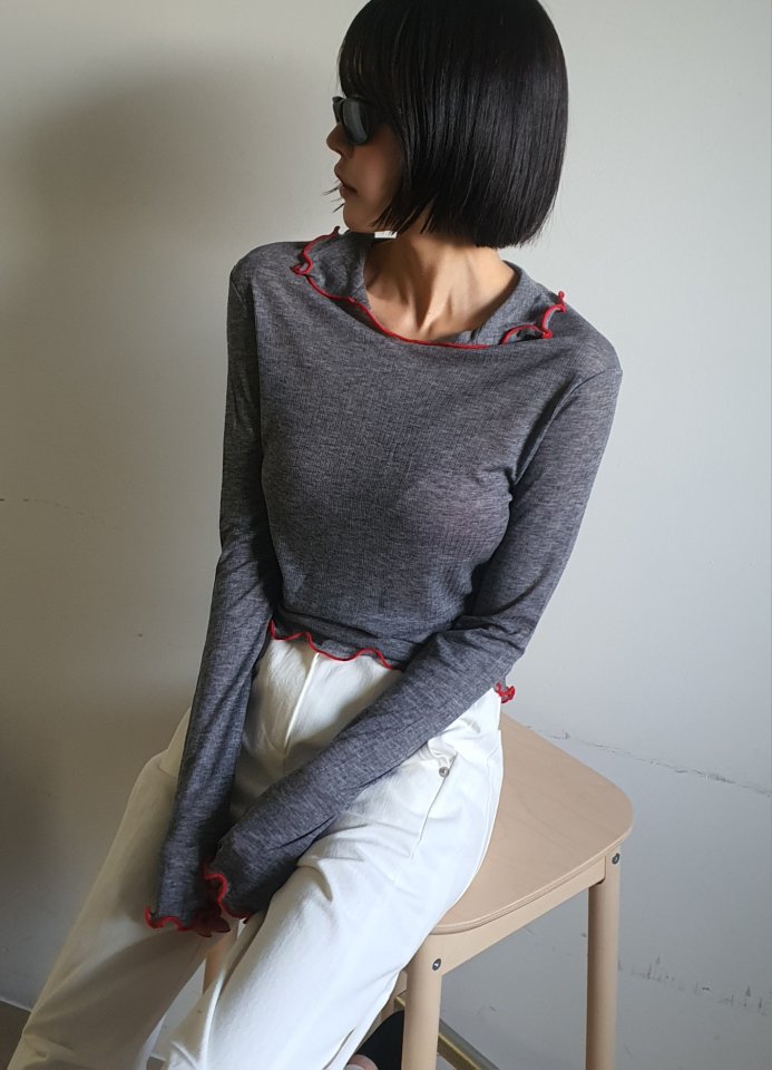 Gentle B - Korean Women Fashion - #thatsdarling - Base Ribbed Tee - 6