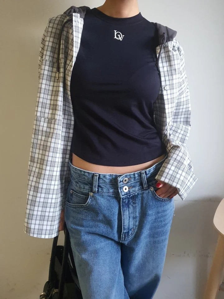 Gentle B - Korean Women Fashion - #thelittlethings - Check Hoodie Top - 6
