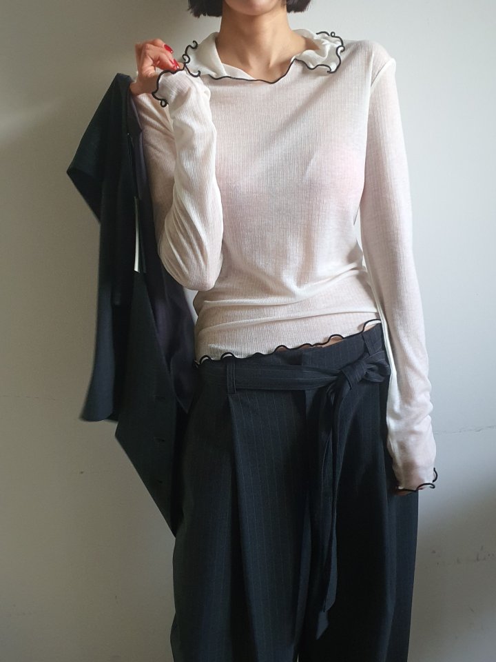Gentle B - Korean Women Fashion - #vintagekidsstyle - Base Ribbed Tee