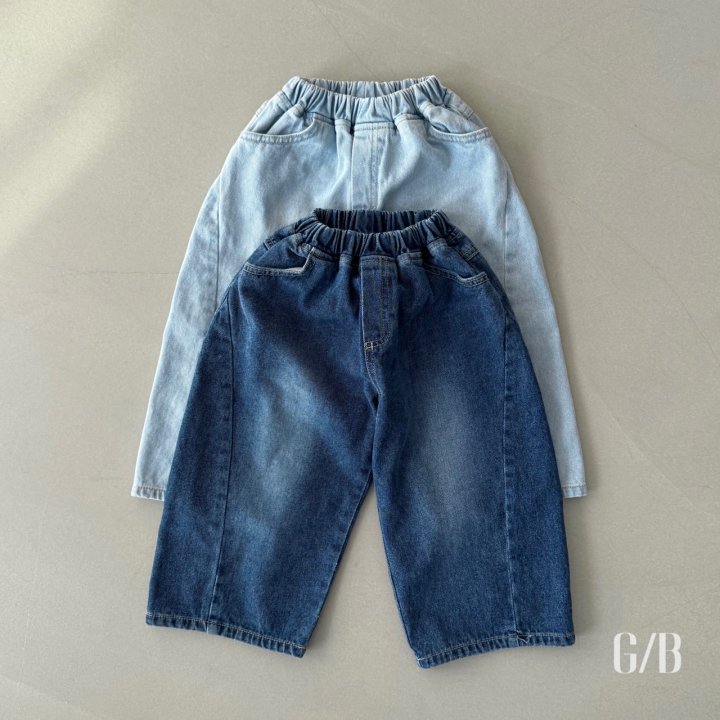 Grue Baba - Korean Children Fashion - #kidsshorts - Triangle Denim Pants