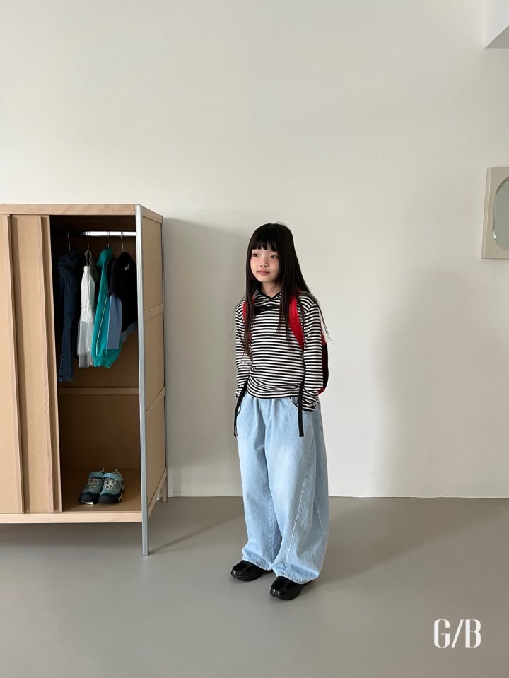 Grue Baba - Korean Children Fashion - #littlefashionista - Triangle Denim Pants - 5