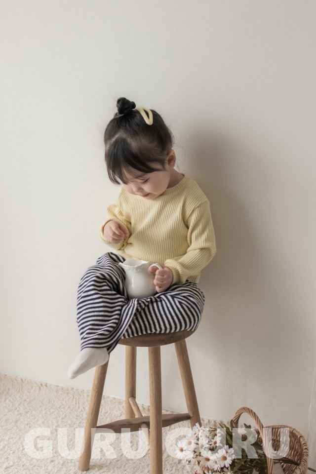 Guru Guru - Korean Baby Fashion - #babyboutique - Ribbed Tee - 11