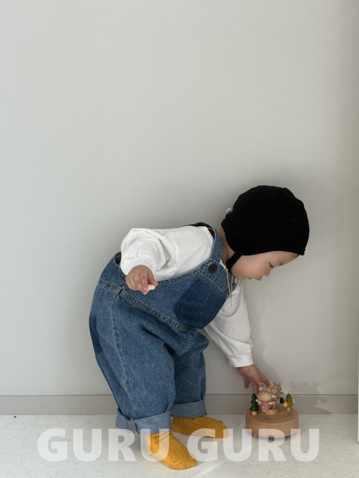 Guru Guru - Korean Baby Fashion - #babyboutique - Denim Overall Pants - 12