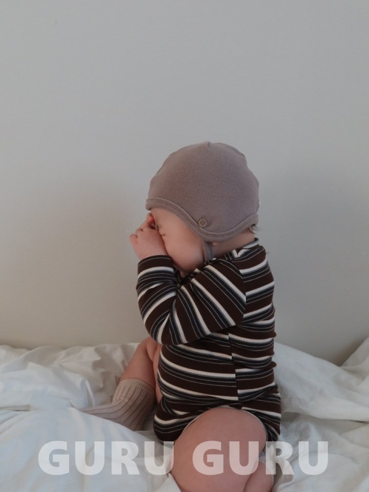 Guru Guru - Korean Baby Fashion - #babyboutiqueclothing - Stripe Garter Suit - 5