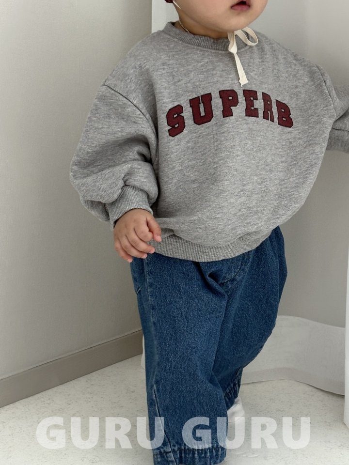 Guru Guru - Korean Baby Fashion - #babyfashion - Super B Sweatshirt - 12