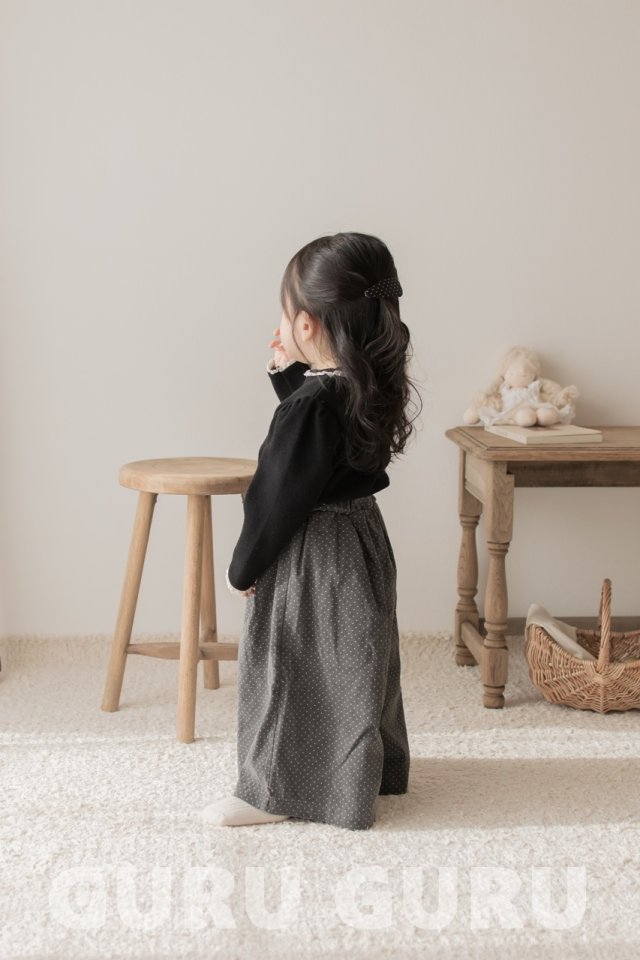 Guru Guru - Korean Baby Fashion - #babyfever - Dot Wide Pants - 3