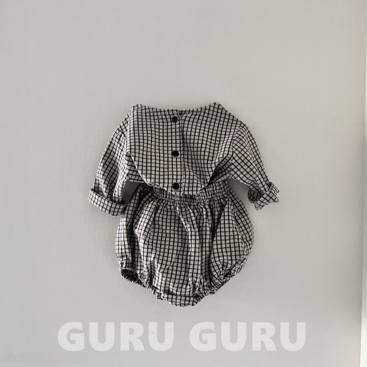 Guru Guru - Korean Baby Fashion - #babyfever - Check Set - 2