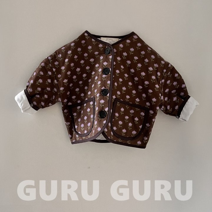 Guru Guru - Korean Baby Fashion - #babyfever - Single Flower Jumper - 2