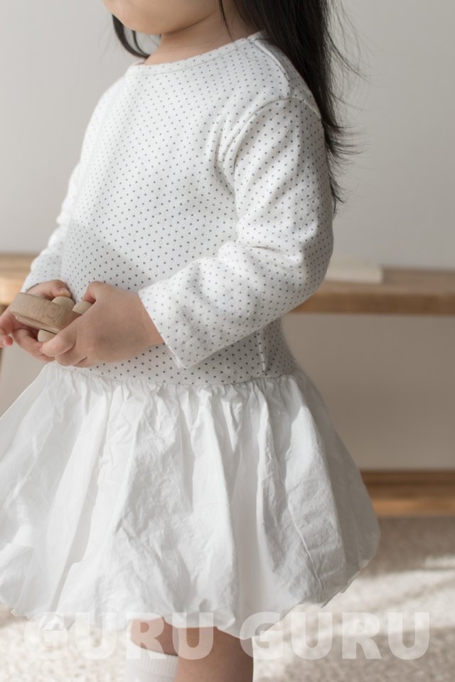 Guru Guru - Korean Baby Fashion - #babyfever - Dot Cloud One-Piece - 7