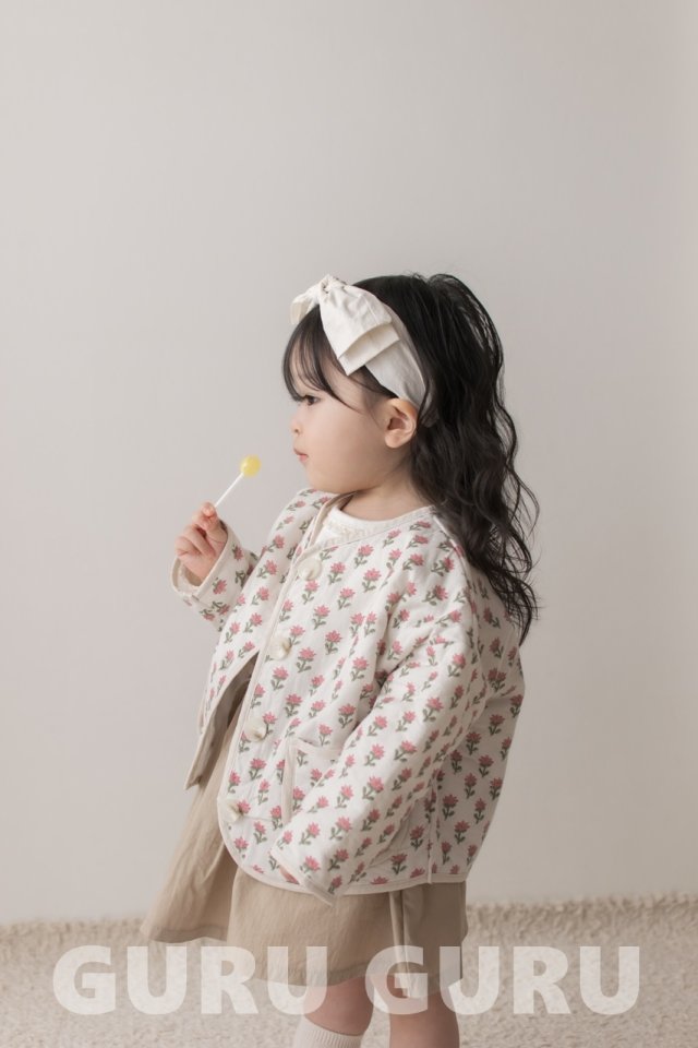 Guru Guru - Korean Baby Fashion - #babygirlfashion - Single Flower Jumper - 3