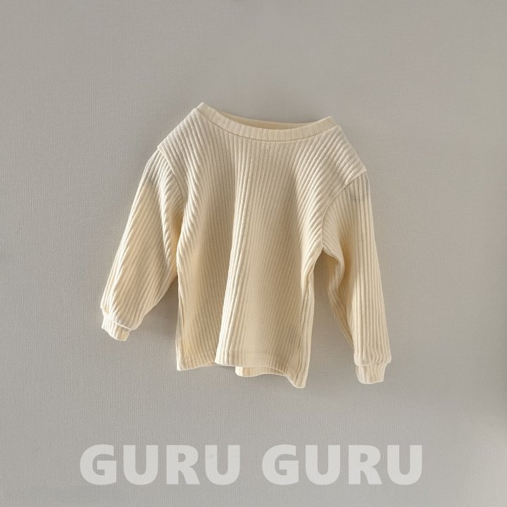 Guru Guru - Korean Baby Fashion - #babylifestyle - Ribbed Tee - 2