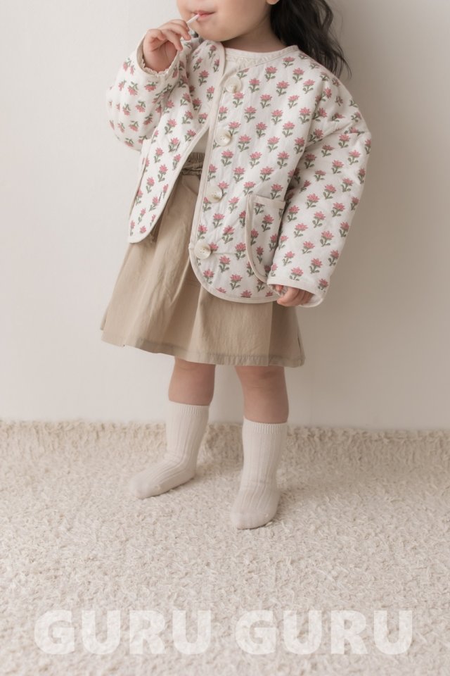Guru Guru - Korean Baby Fashion - #babygirlfashion - Single Flower Jumper - 4