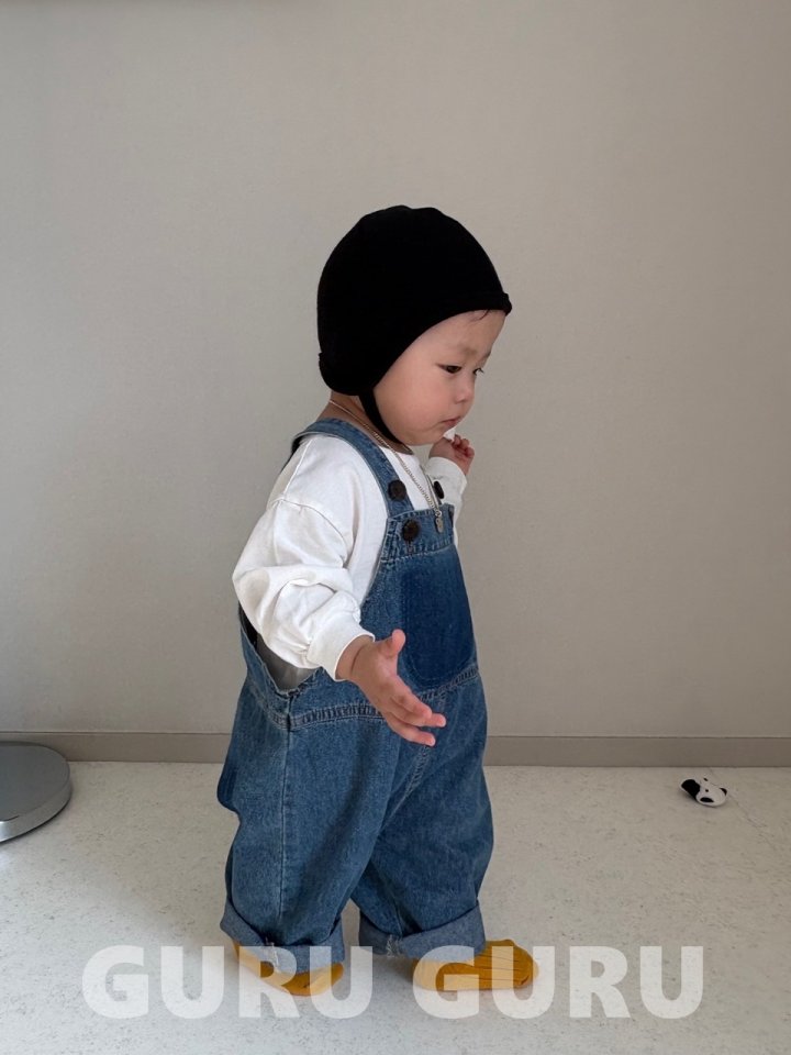 Guru Guru - Korean Baby Fashion - #babylifestyle - Denim Overall Pants - 3