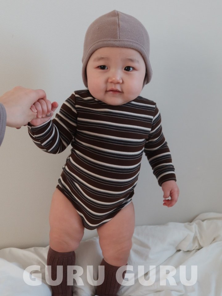 Guru Guru - Korean Baby Fashion - #babylifestyle - Stripe Garter Suit - 10