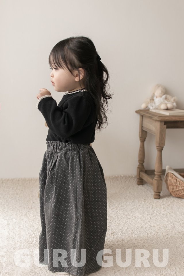 Guru Guru - Korean Baby Fashion - #babyoninstagram - Dot Wide Pants - 6