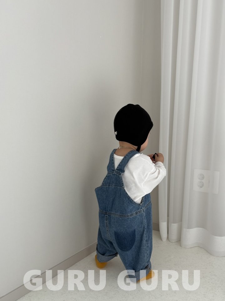Guru Guru - Korean Baby Fashion - #babylifestyle - Denim Overall Pants - 4