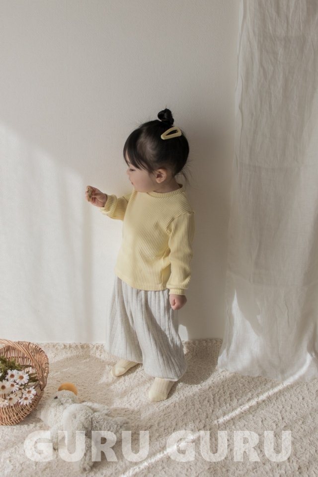 Guru Guru - Korean Baby Fashion - #babyoninstagram - Ribbed Tee - 4