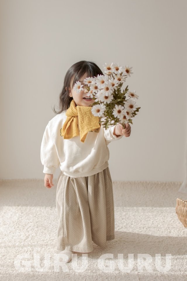 Guru Guru - Korean Baby Fashion - #babyoutfit - Dot Wide Pants - 8