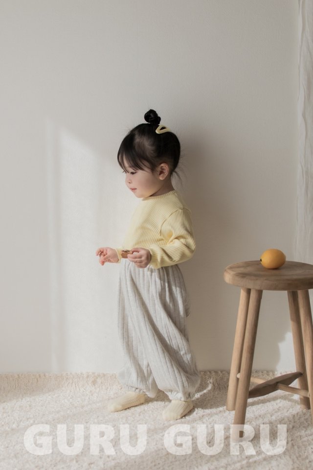 Guru Guru - Korean Baby Fashion - #babyoutfit - Ribbed Tee - 5