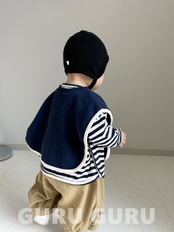 Guru Guru - Korean Baby Fashion - #babyoutfit - Stripe Ribbed Tee - 8