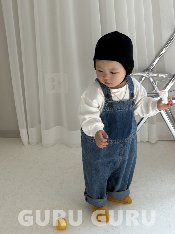 Guru Guru - Korean Baby Fashion - #babyoutfit - Denim Overall Pants - 6