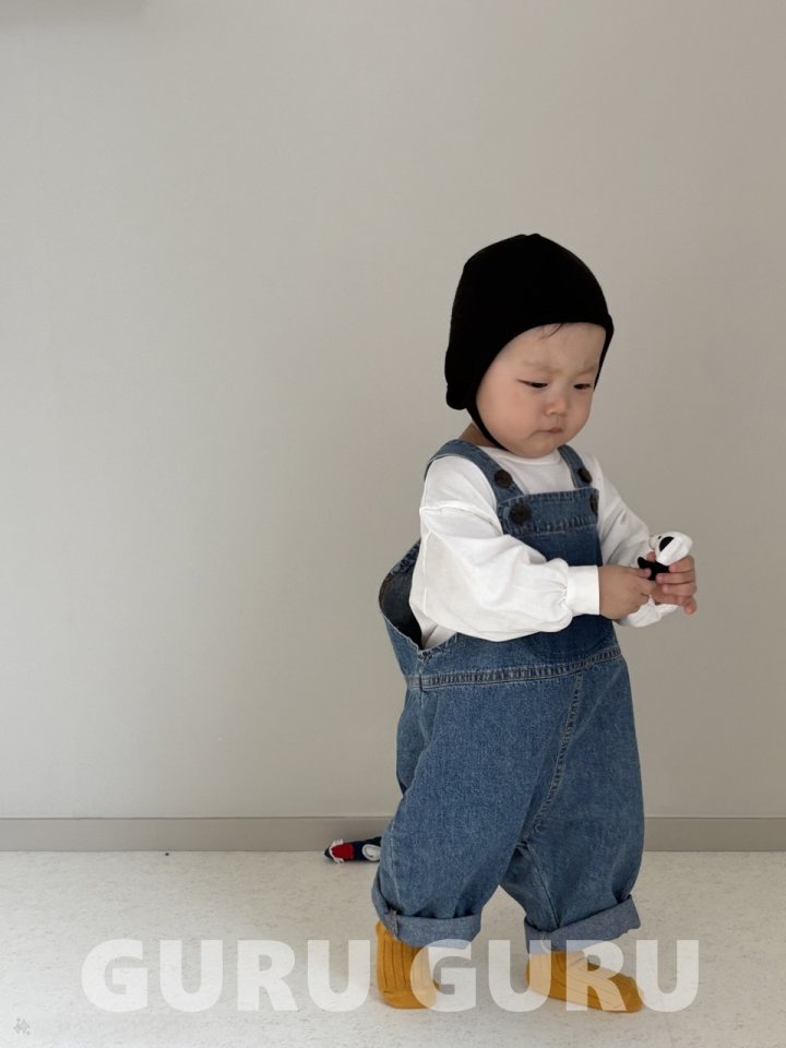 Guru Guru - Korean Baby Fashion - #babyoutfit - Denim Overall Pants - 7