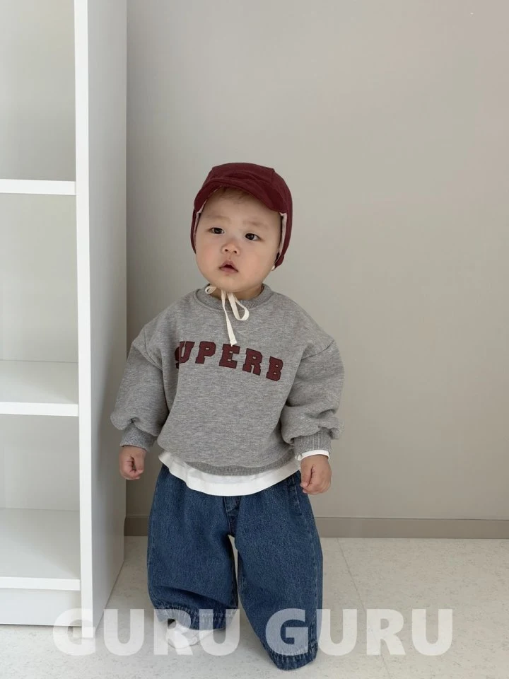 Guru Guru - Korean Baby Fashion - #babyoutfit - Super B Sweatshirt - 3
