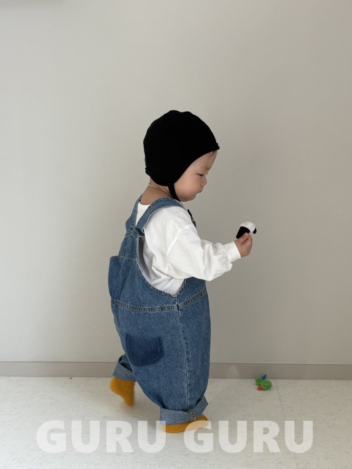 Guru Guru - Korean Baby Fashion - #babywear - Denim Overall Pants - 8