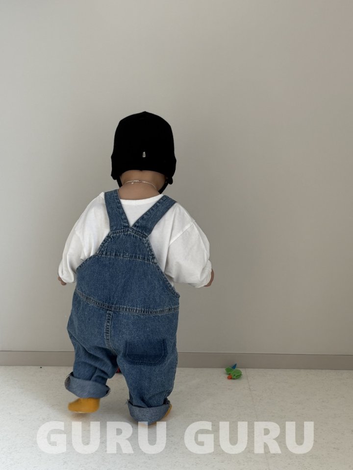 Guru Guru - Korean Baby Fashion - #onlinebabyboutique - Denim Overall Pants - 9
