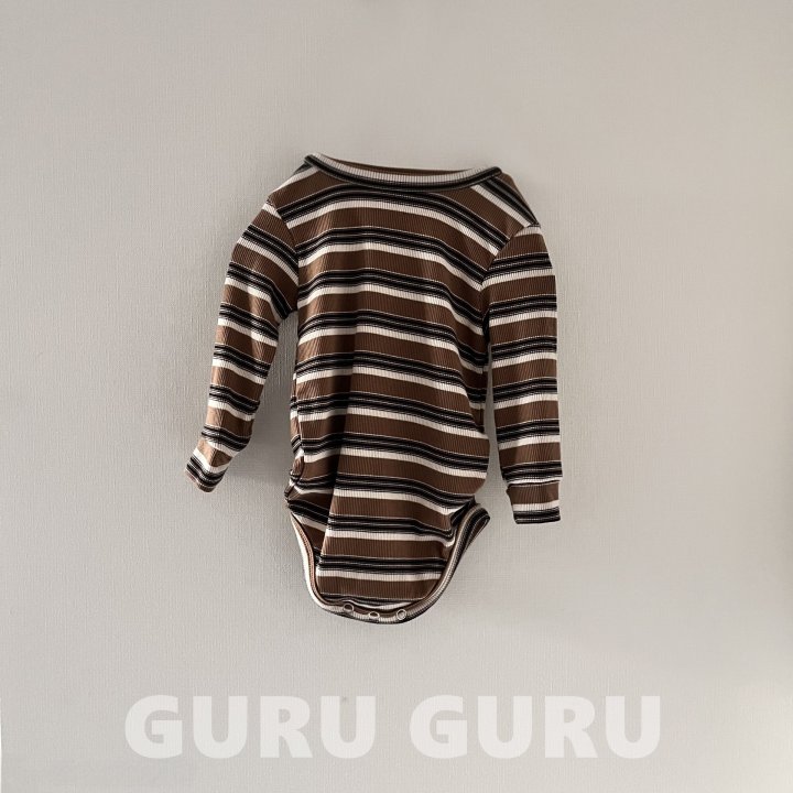 Guru Guru - Korean Baby Fashion - #onlinebabyboutique - Stripe Garter Suit