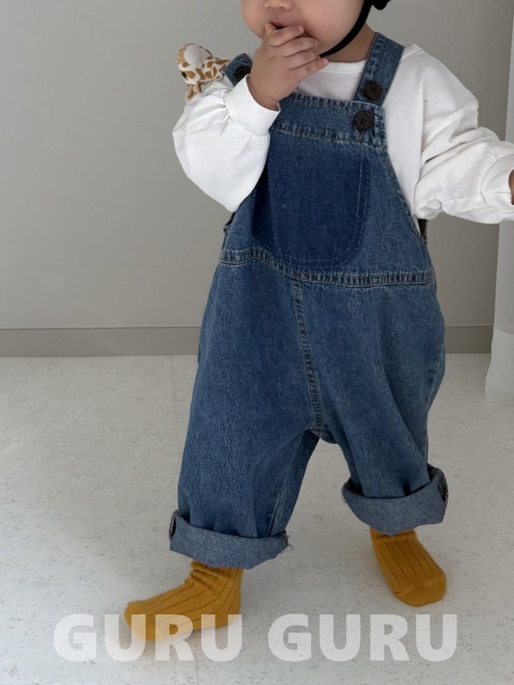 Guru Guru - Korean Baby Fashion - #onlinebabyshop - Denim Overall Pants - 10