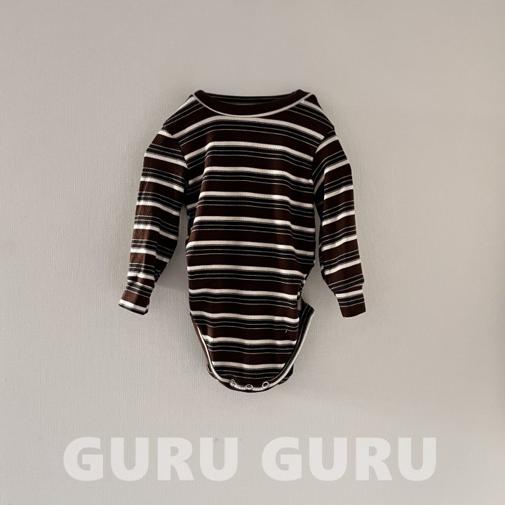 Guru Guru - Korean Baby Fashion - #onlinebabyshop - Stripe Garter Suit - 2