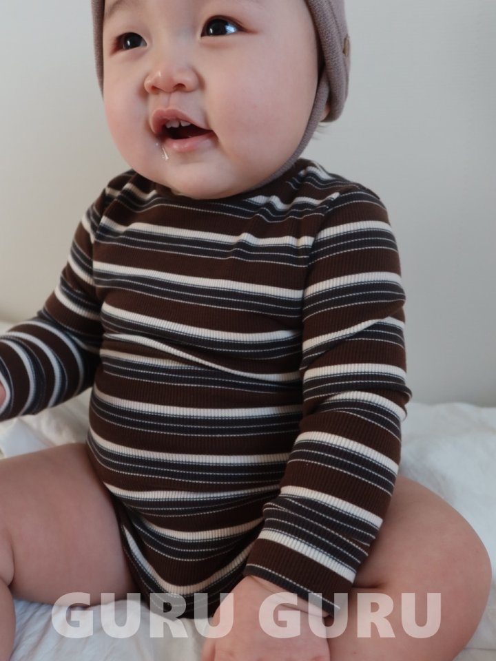 Guru Guru - Korean Baby Fashion - #smilingbaby - Stripe Garter Suit - 3
