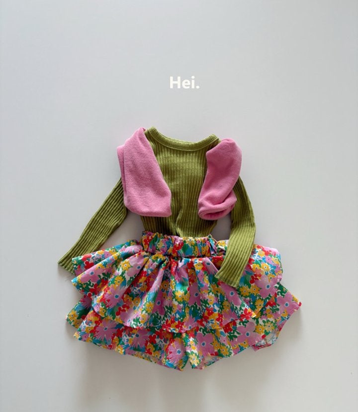 Hei - Korean Children Fashion - #Kfashion4kids - Flower Bouquet Cancan Culottes - 9