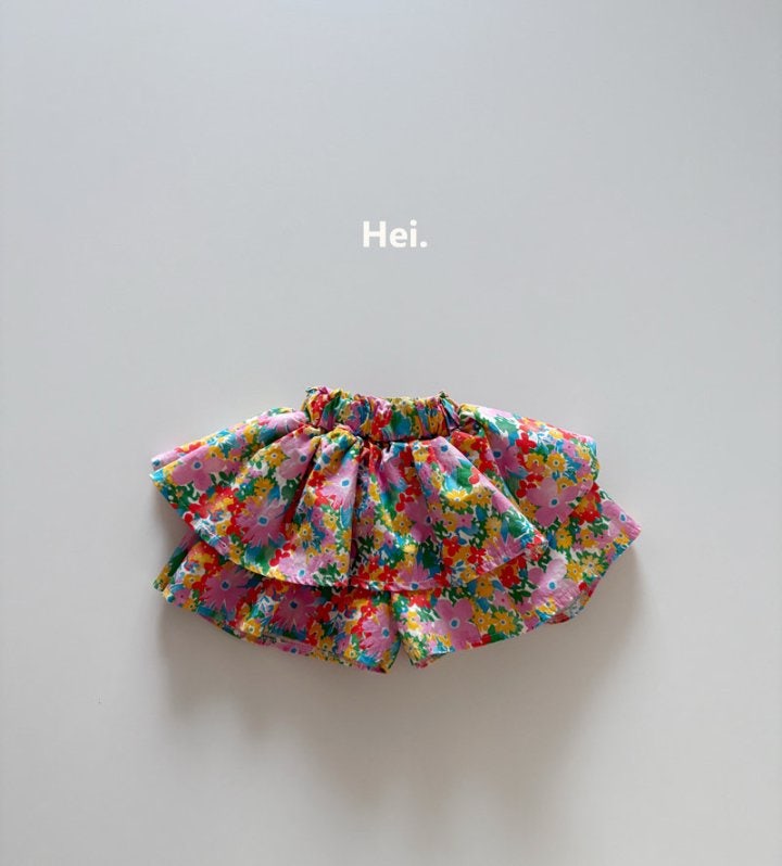 Hei - Korean Children Fashion - #childofig - Flower Bouquet Cancan Culottes