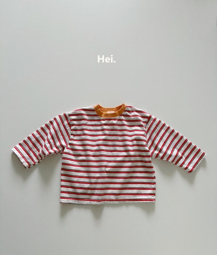 Hei - Korean Children Fashion - #childrensboutique - Color Block Stripe Tee