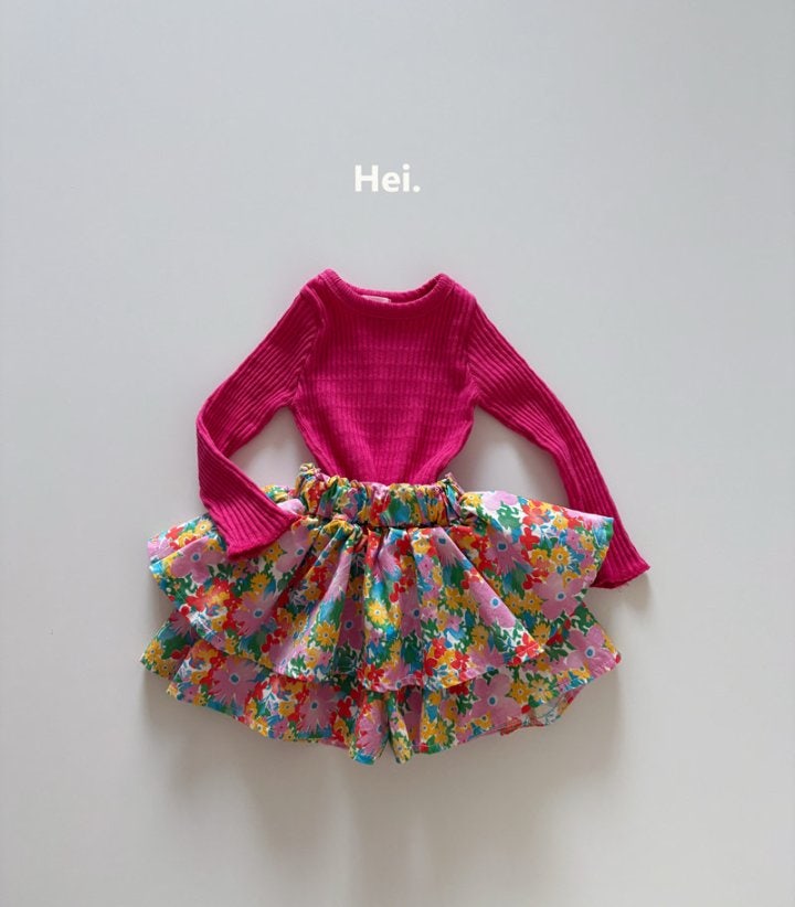 Hei - Korean Children Fashion - #designkidswear - Flower Bouquet Cancan Culottes - 3