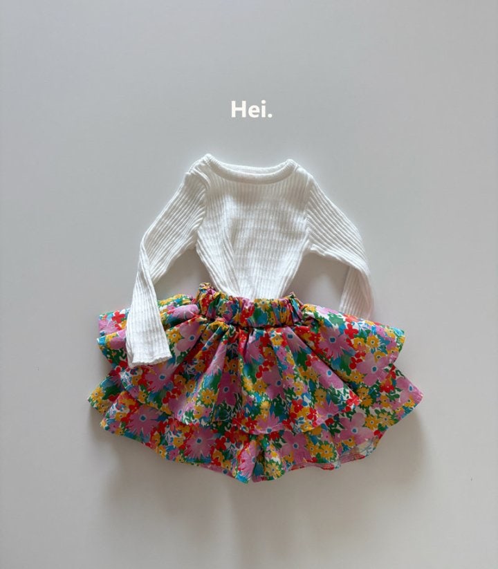 Hei - Korean Children Fashion - #designkidswear - Flower Bouquet Cancan Culottes - 4