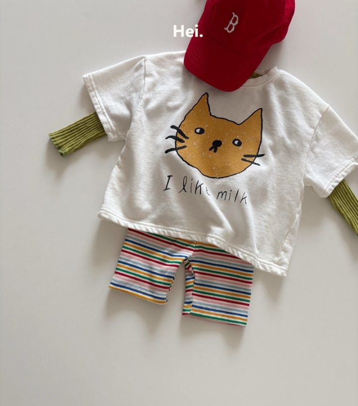 Hei - Korean Children Fashion - #kidsshorts - Kitty Tee - 3
