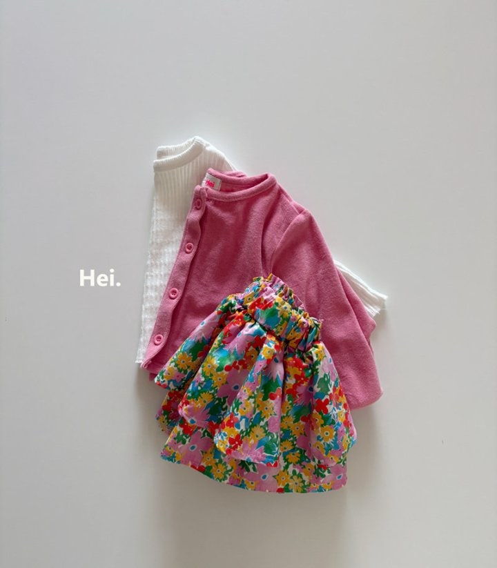 Hei - Korean Children Fashion - #kidsshorts - Flower Bouquet Cancan Culottes - 6