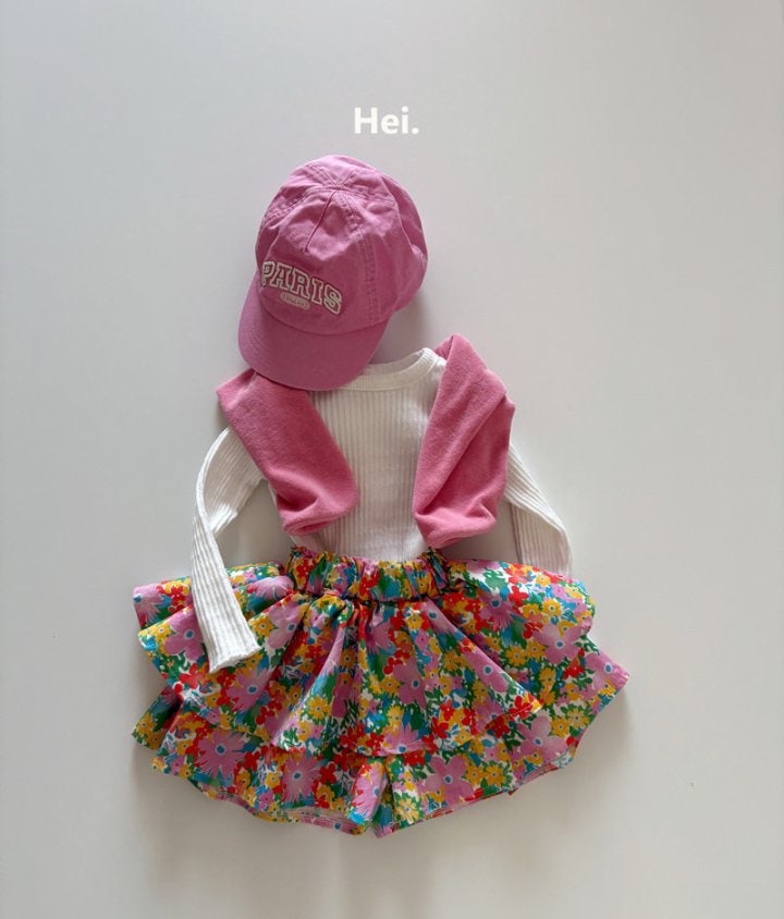 Hei - Korean Children Fashion - #kidsstore - Flower Bouquet Cancan Culottes - 7