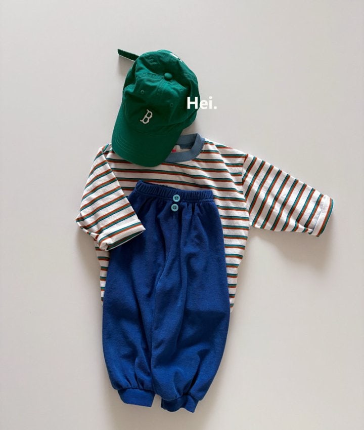 Hei - Korean Children Fashion - #kidzfashiontrend - Color Block Stripe Tee - 7